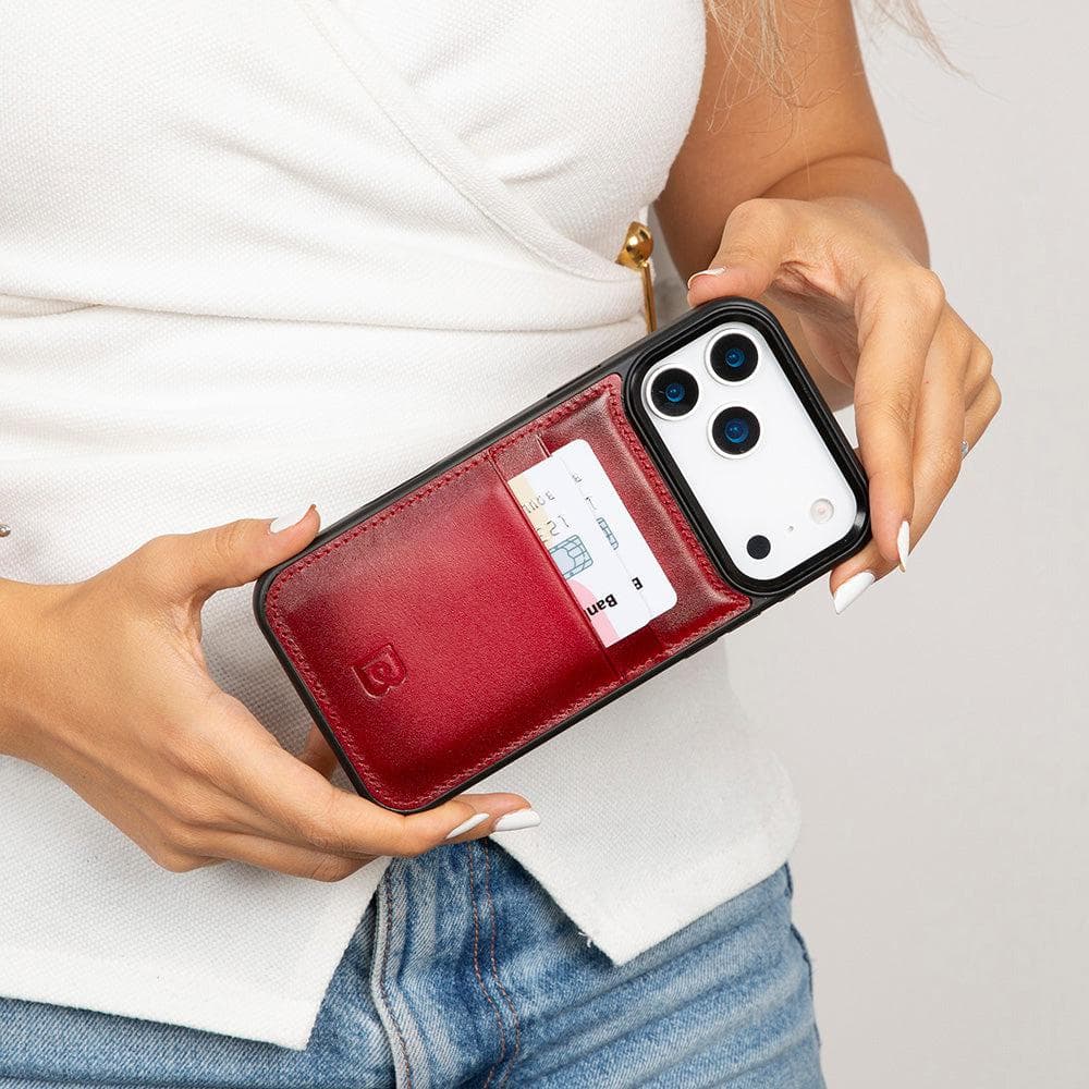 Flex Cover Leather iPhone 17 Pro Case with Card Holder