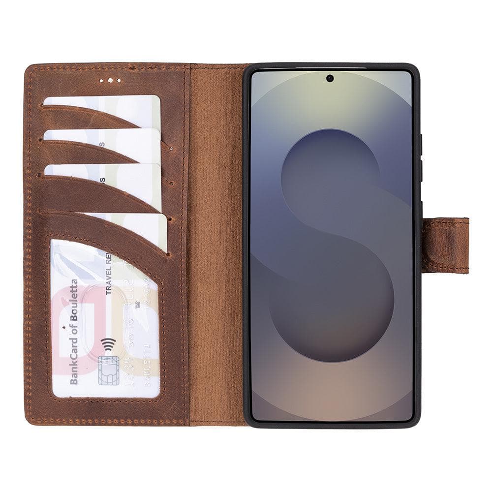 Luxury Handmade Genuine Leather Phone Case for Samsung Galaxy S25 Ultra – Magnetic & Detachable, Unisex
