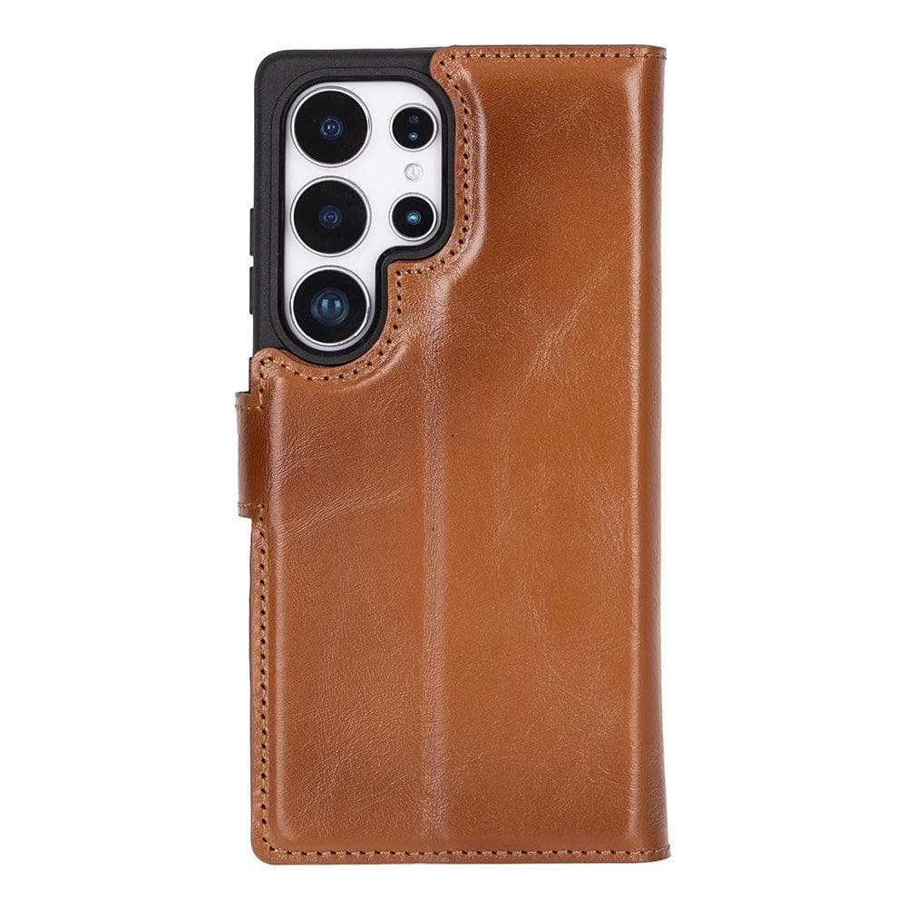 Luxury Handmade Genuine Leather Phone Case for Samsung Galaxy S25 Ultra – Magnetic & Detachable, Unisex