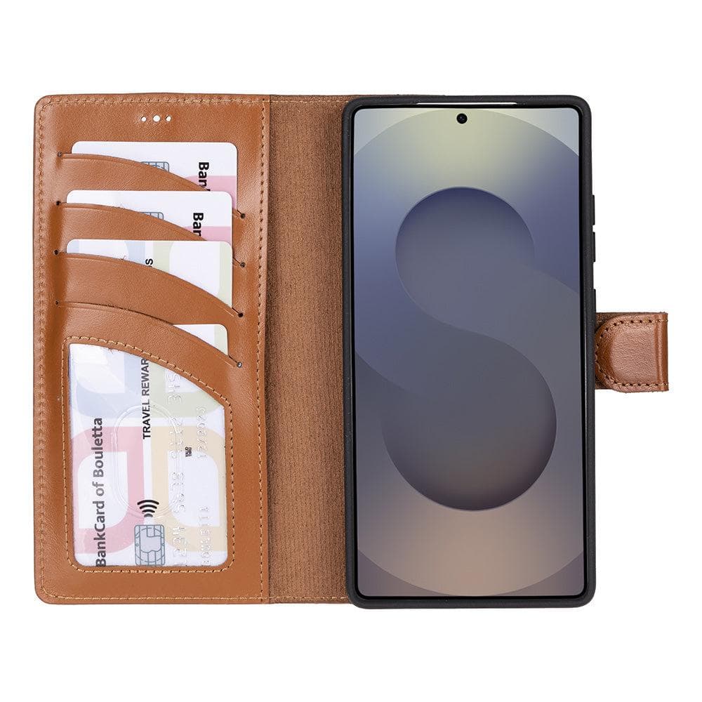 Luxury Handmade Genuine Leather Phone Case for Samsung Galaxy S25 Ultra – Magnetic & Detachable, Unisex