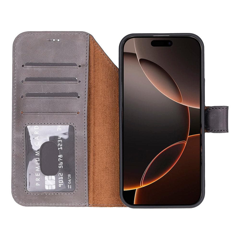Magic iPhone 17 Pro Max Detachable Leather Wallet Case