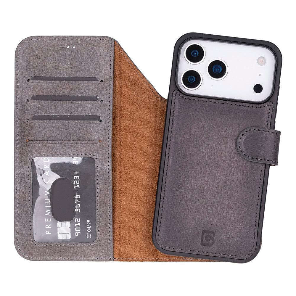 Magic iPhone 17 Pro Max Detachable Leather Wallet Case
