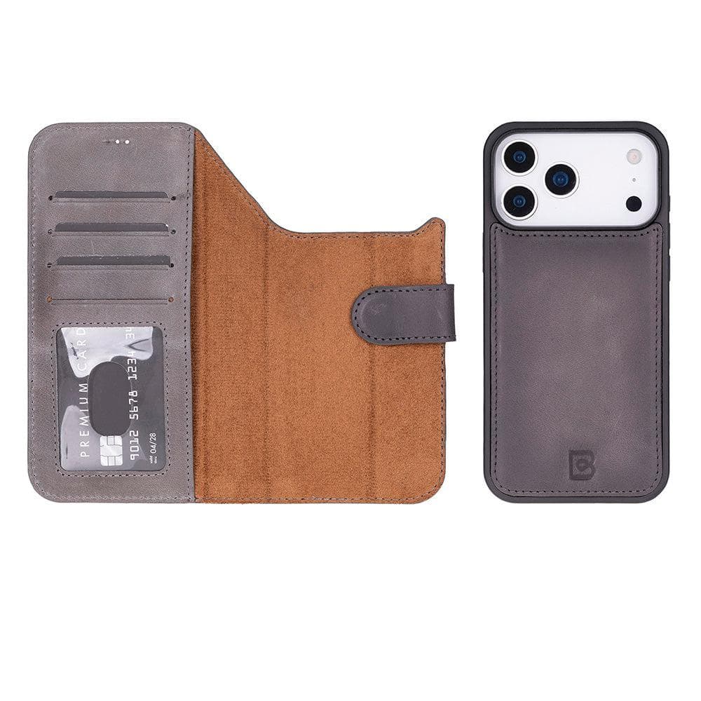 Magic iPhone 17 Pro Max Detachable Leather Wallet Case