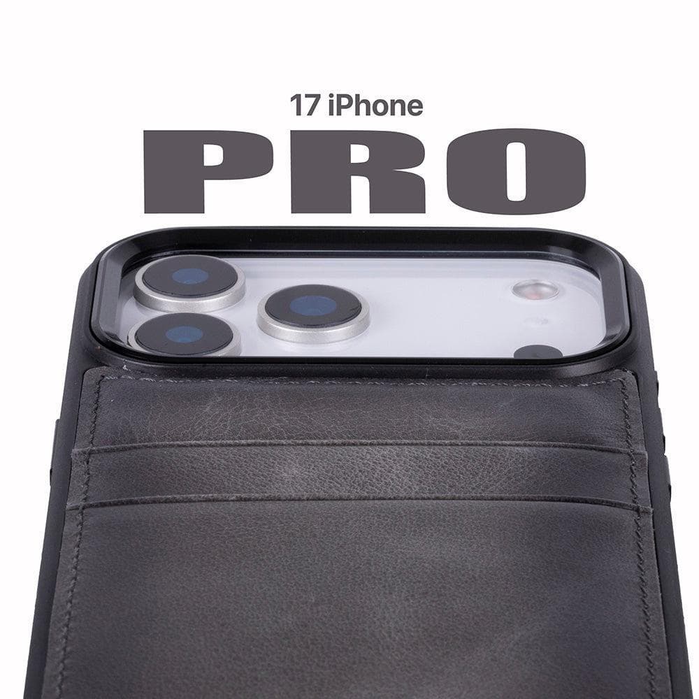 Flex Cover Leather iPhone 17 Pro Case with Card Holder