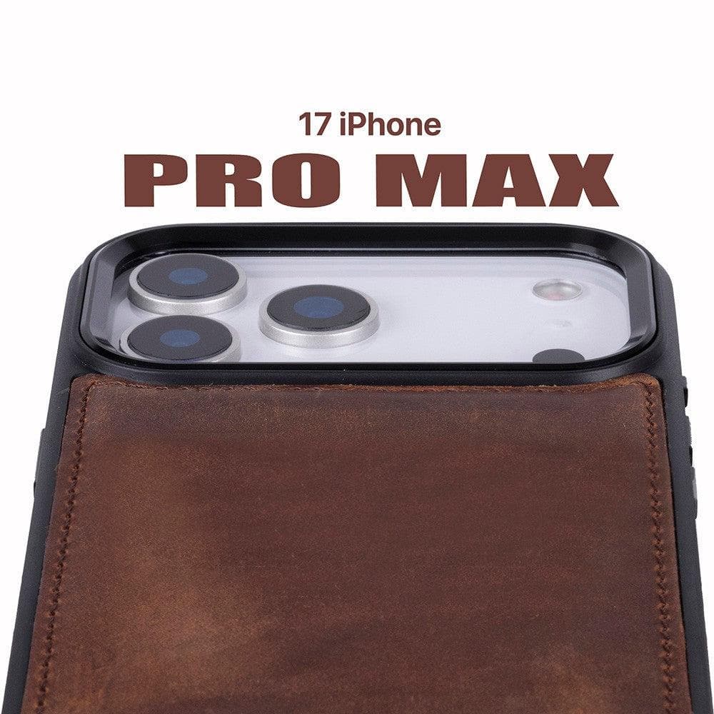 Magic iPhone 17 Pro Max Detachable Brown Leather Wallet Case Bouletta