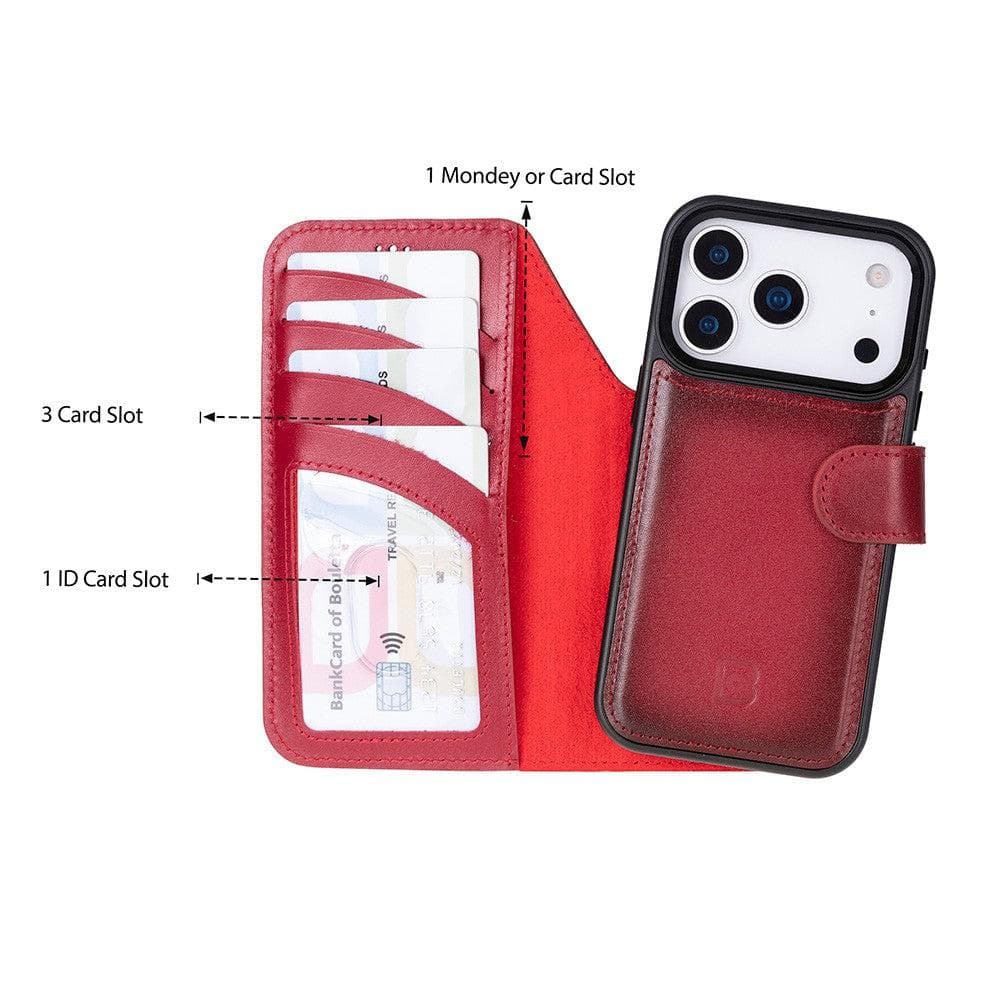 Magic iPhone 17 Pro Detachable Leather Wallet Case