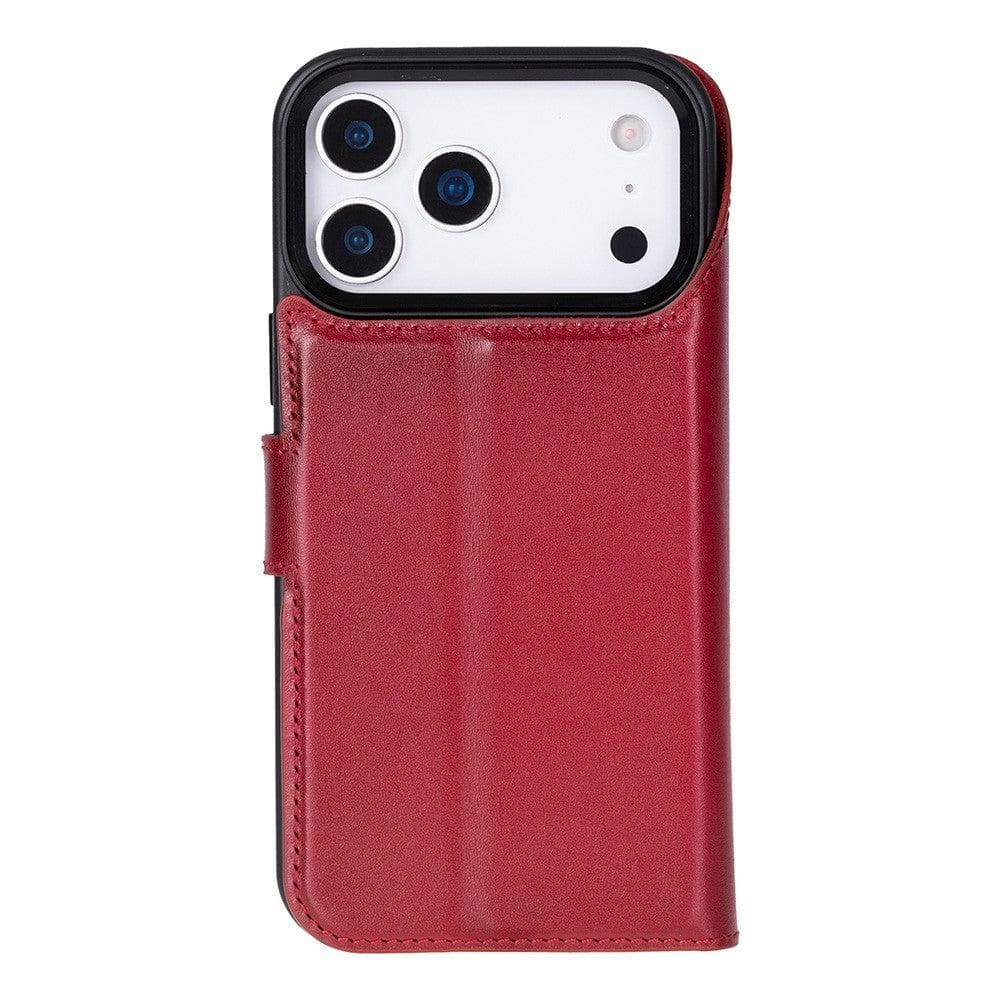 Magic iPhone 17 Pro Max Detachable Red Leather Wallet Case Bouletta