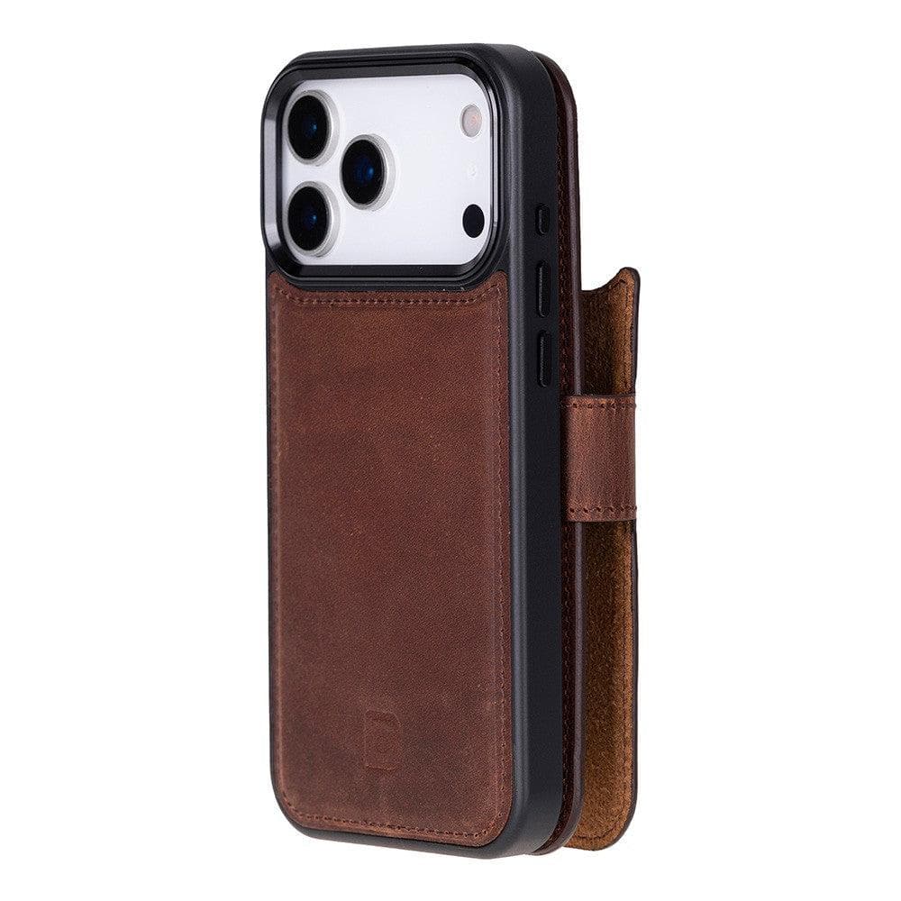 Magic iPhone 17 Pro Max Detachable Brown Leather Wallet Case Bouletta