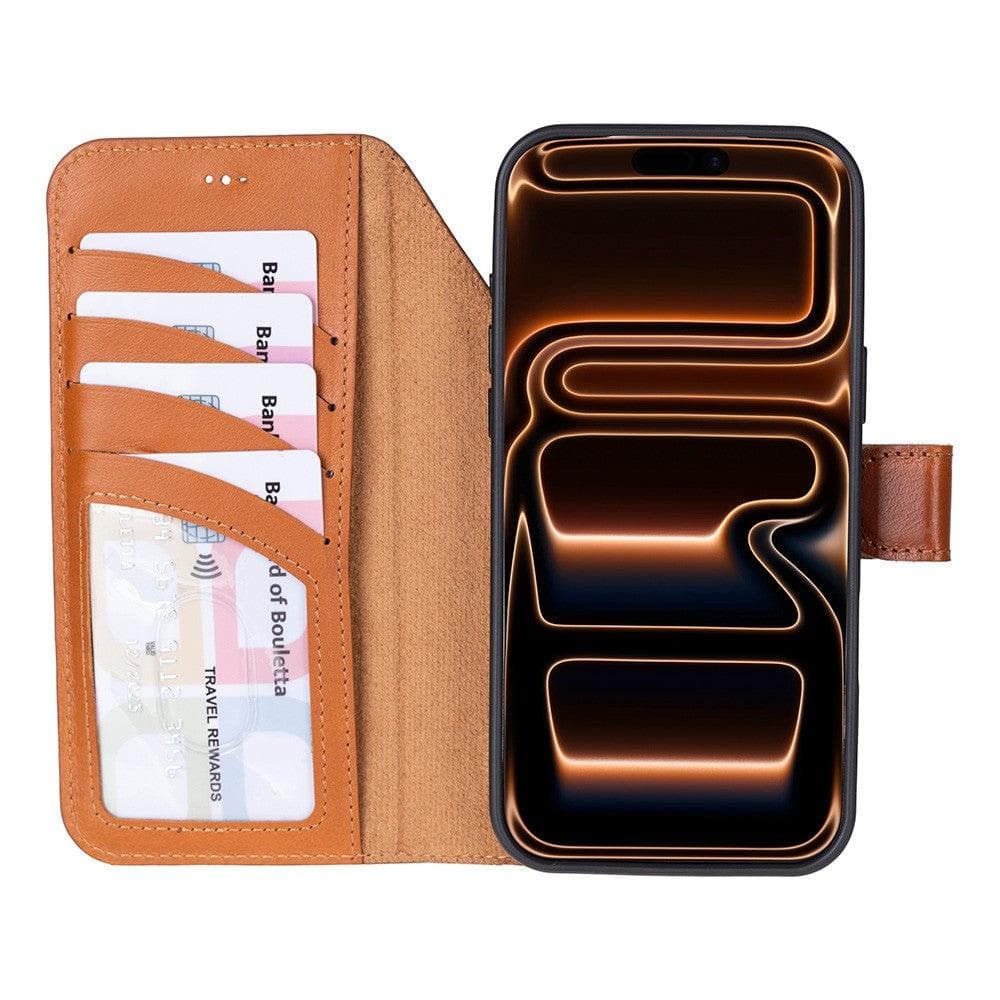 Magic iPhone 17 Pro Max Detachable Tan Leather Wallet Case Bouletta