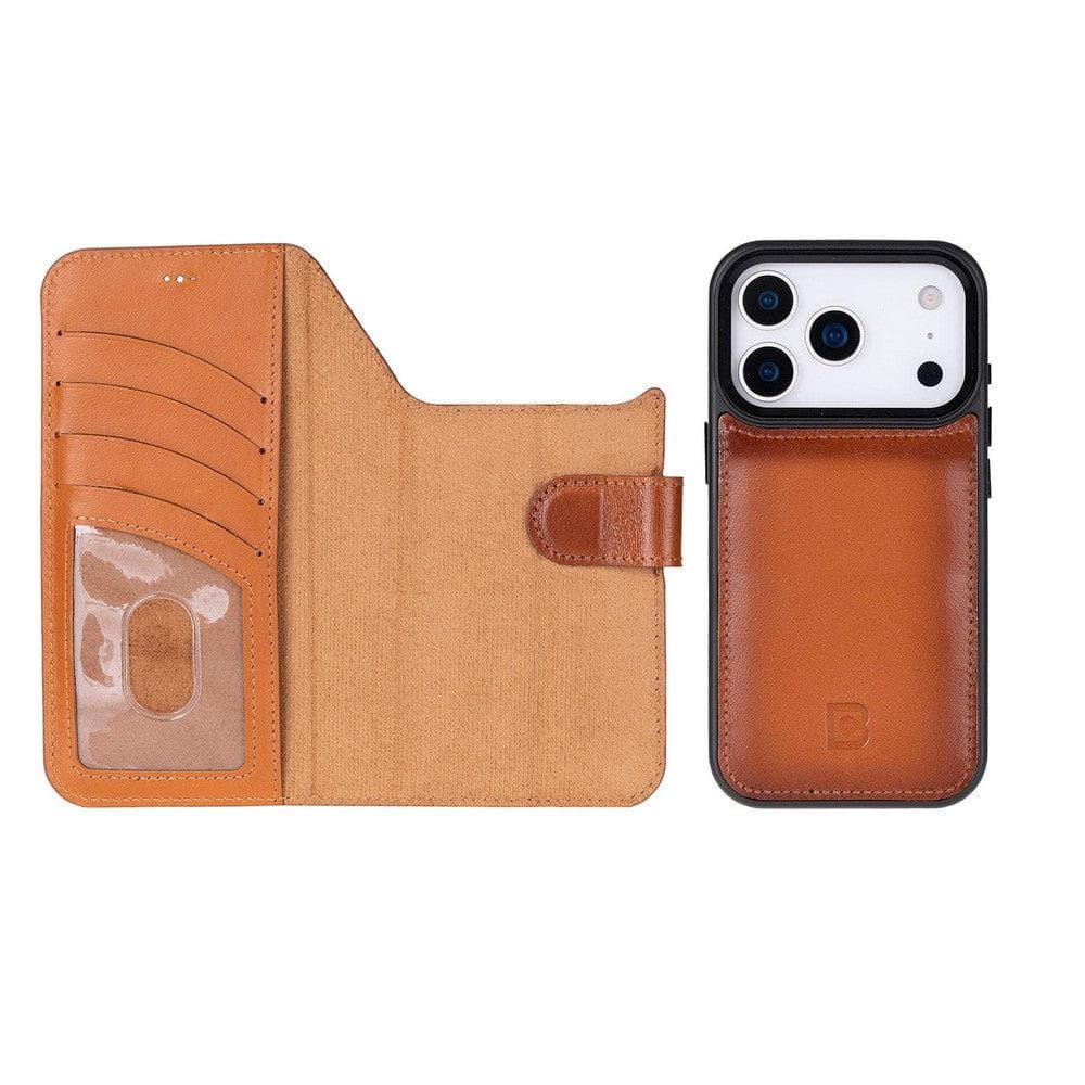 Magic iPhone 17 Pro Max Detachable Tan Leather Wallet Case Bouletta