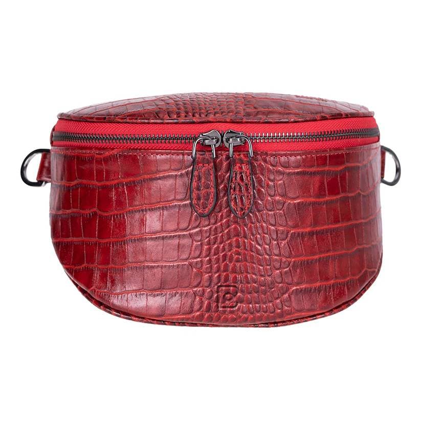 Alora Leather Crossbody Bag Crocodile Verdant Bouletta