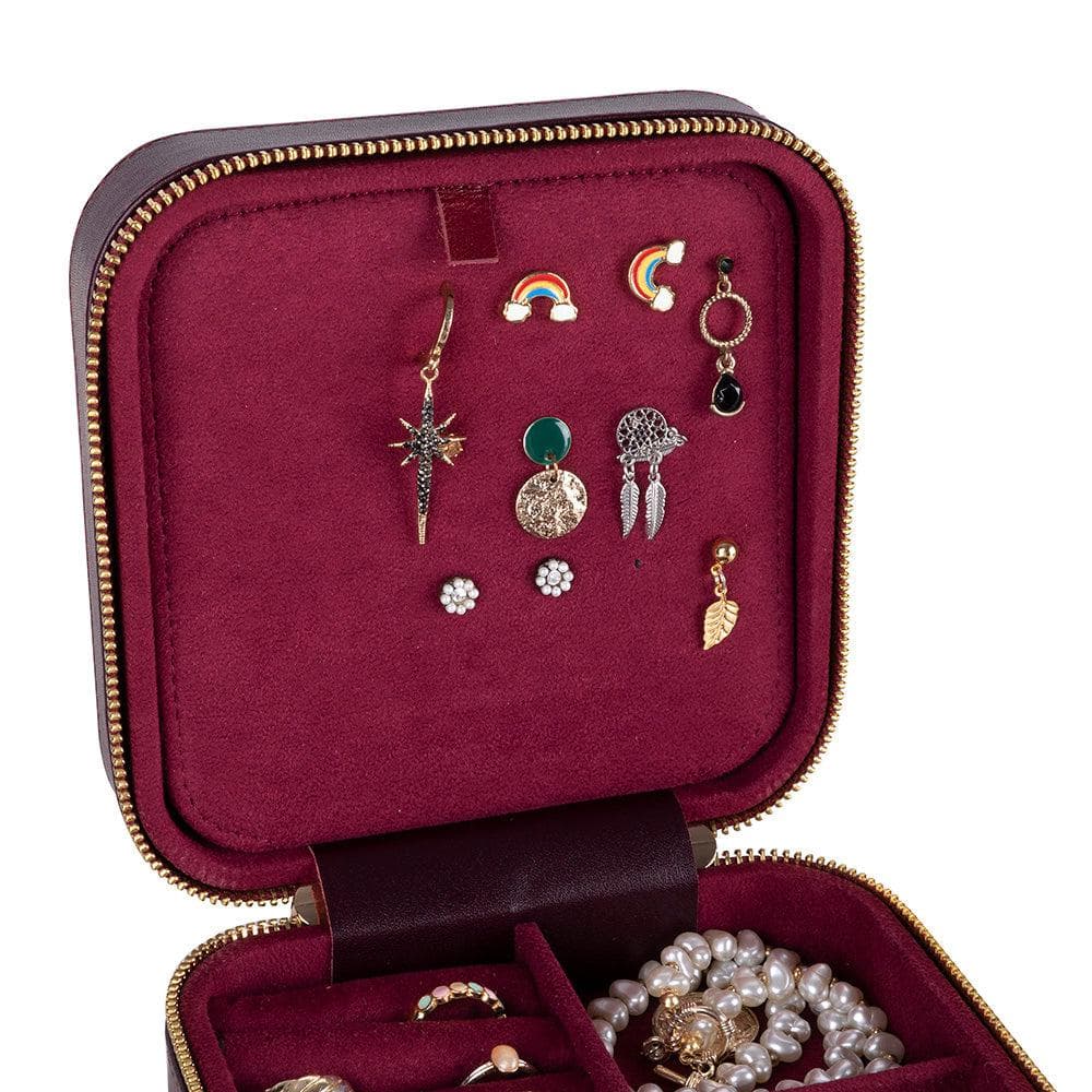 Amanda Leather Jewelry Box, Large Bouletta