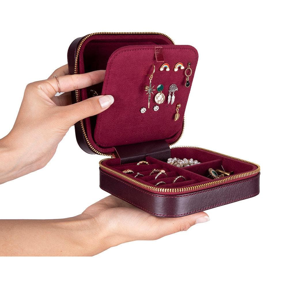 Amanda Leather Jewelry Box, Large Bouletta