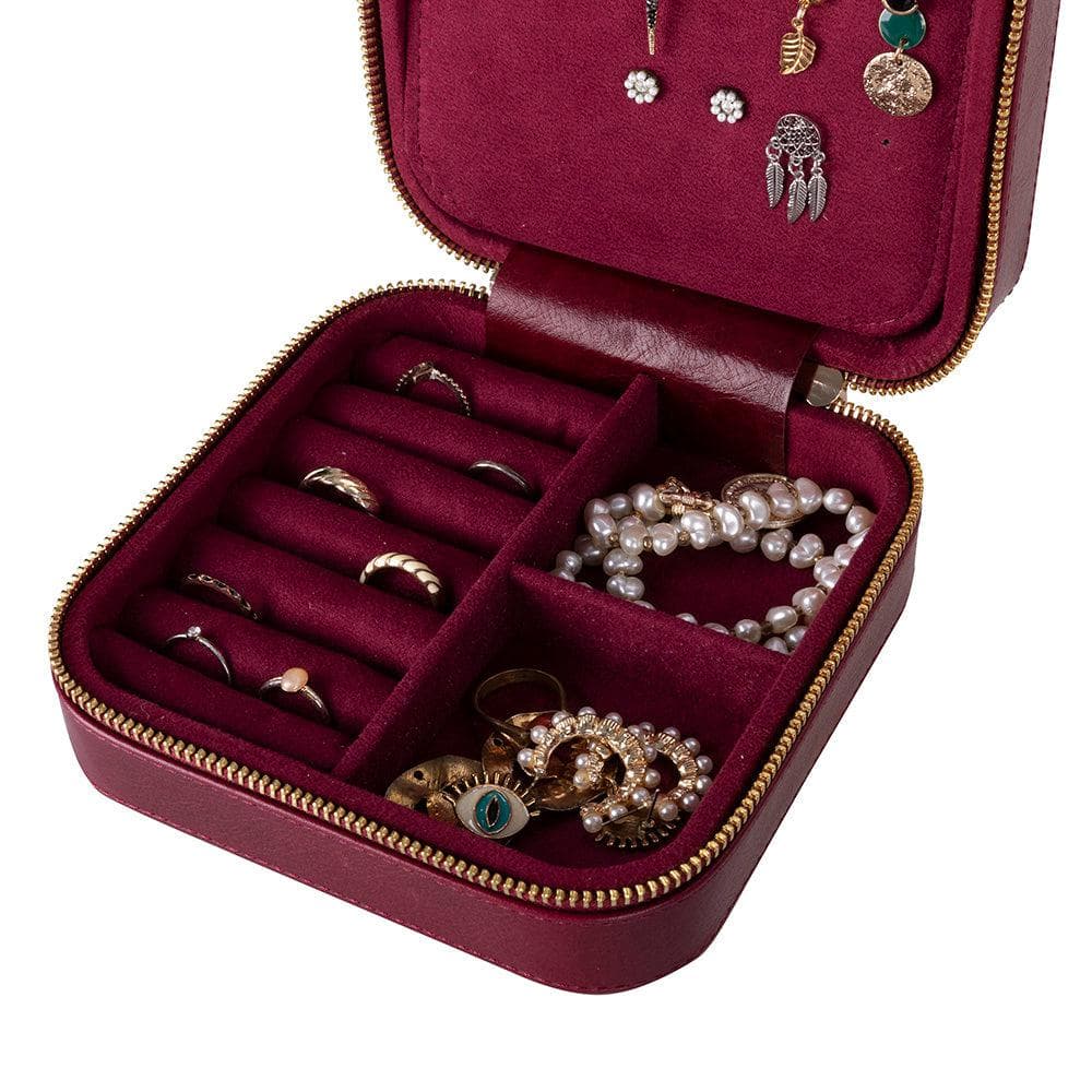 Amanda Leather Jewelry Box, Large Bouletta