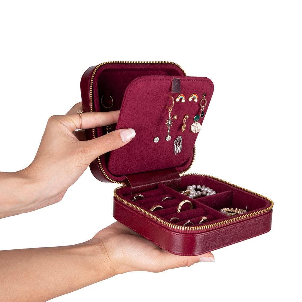 Amanda Leather Jewelry Box, Large Bouletta