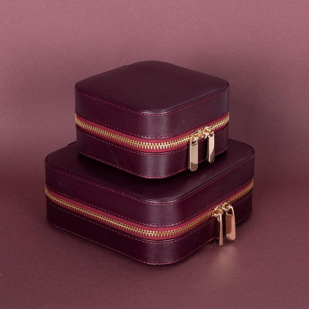 Amanda Leather Jewelry Box, Medium Bouletta