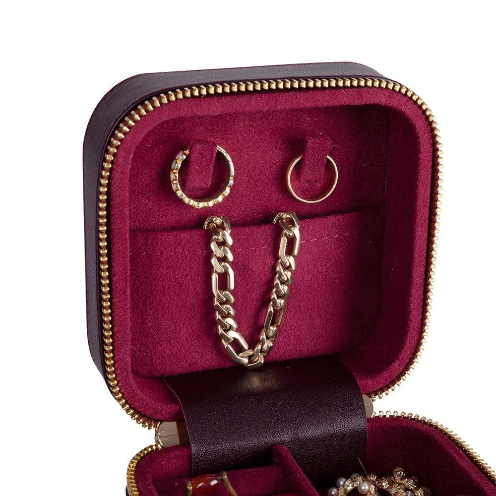 Amanda Leather Jewelry Box, Medium Bouletta