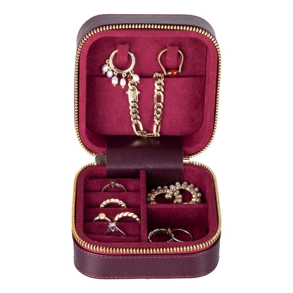 Amanda Leather Jewelry Box, Medium Bouletta