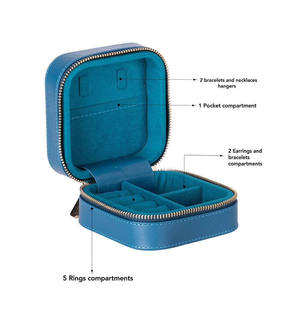 Amanda Leather Jewelry Box, Medium Bouletta