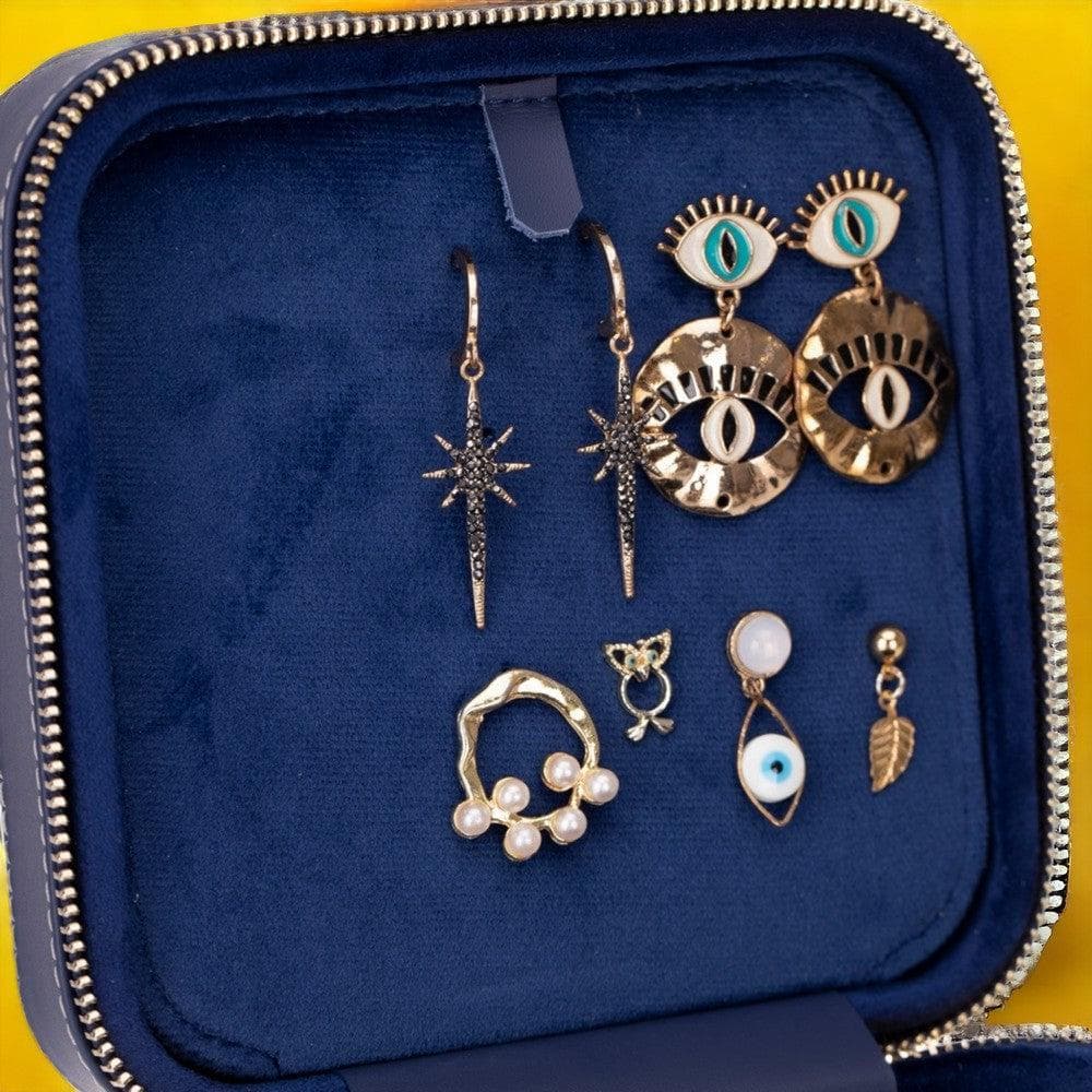 Amanda Leather Jewelry Box, Medium Bouletta