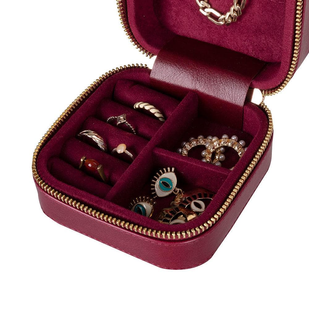 Amanda Leather Jewelry Box, Medium Bouletta