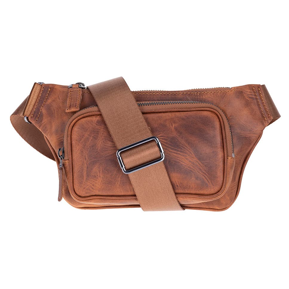 Apex Leather Waist Bag Saddle Brown Bouletta