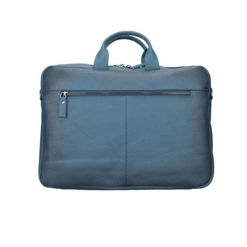 Apollo Leather Business Briefcase / Laptop Case 16" Blue Bouletta