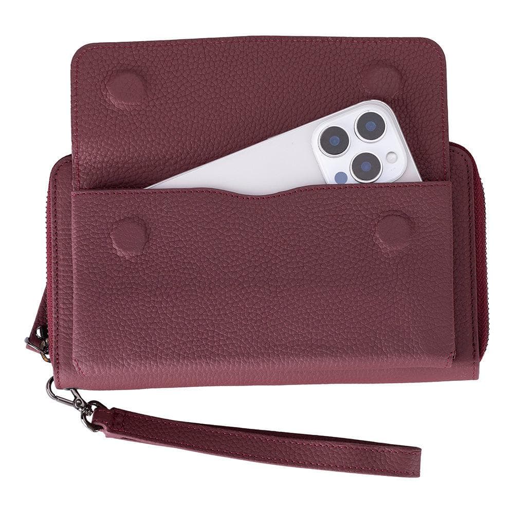 Aristo Leather Wallet Pebble Bordeaux Bouletta