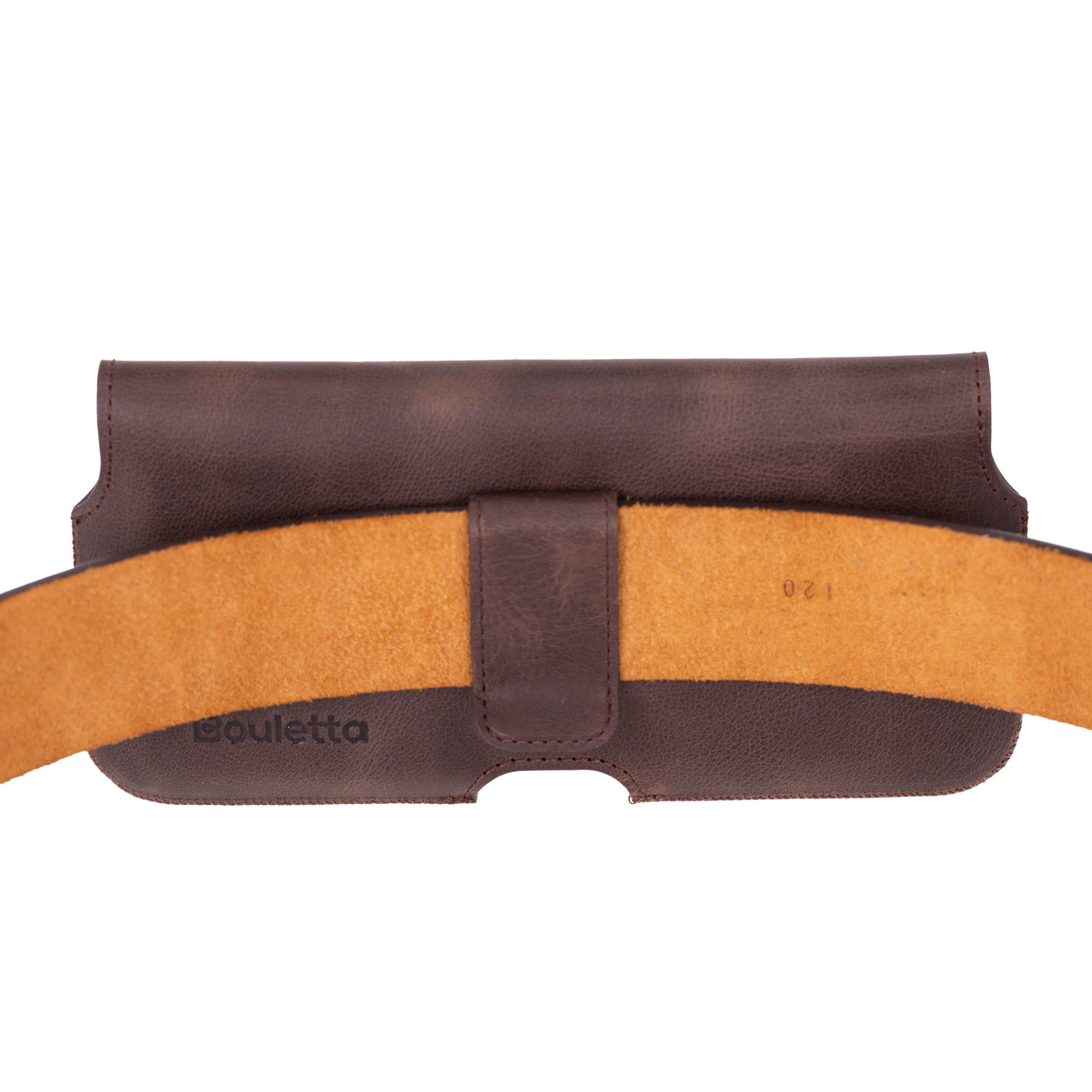 Aslant Leather Belt Phone Case Up to 6.9" Bouletta