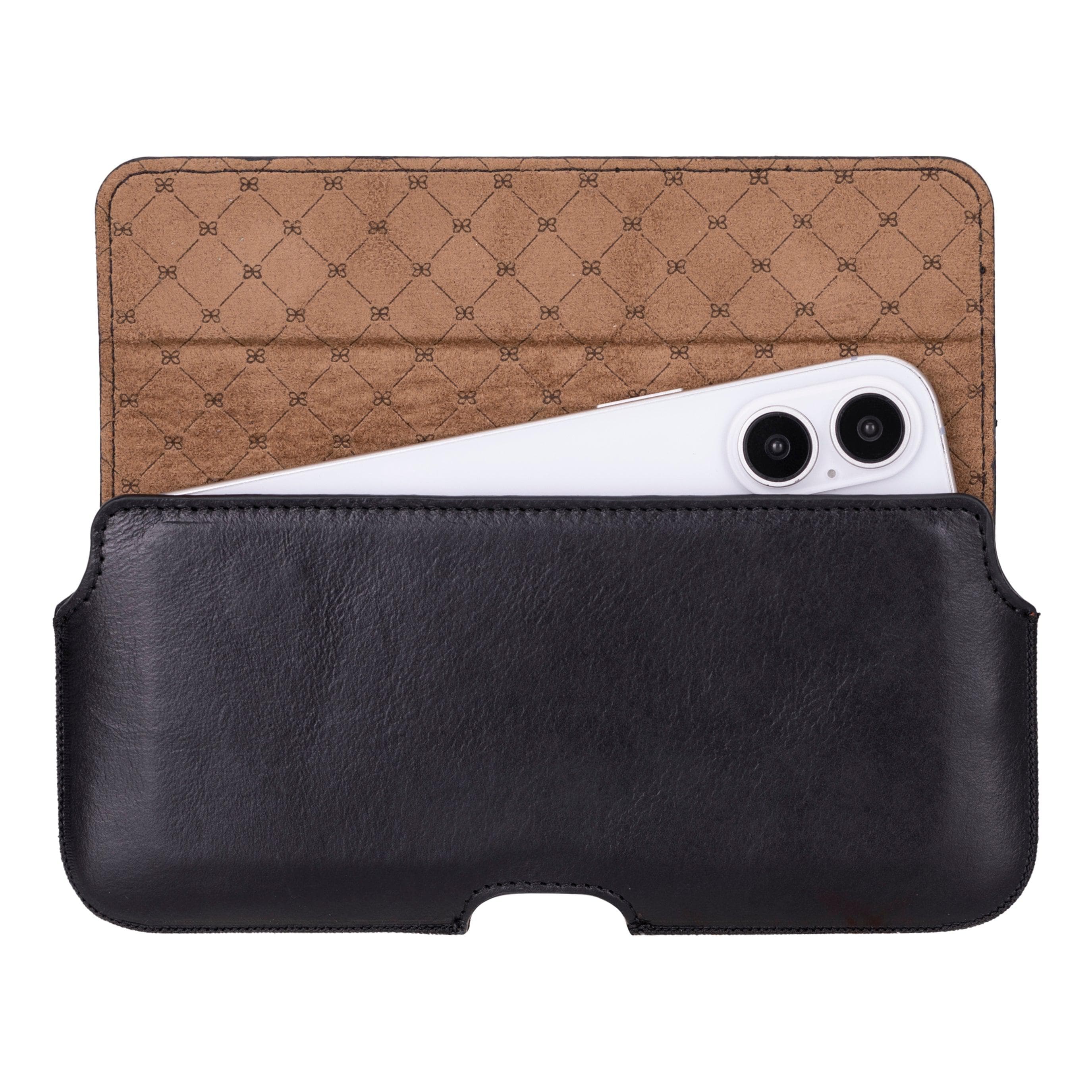 Aslant Leather Belt Phone Case Up to 6.9" Bouletta