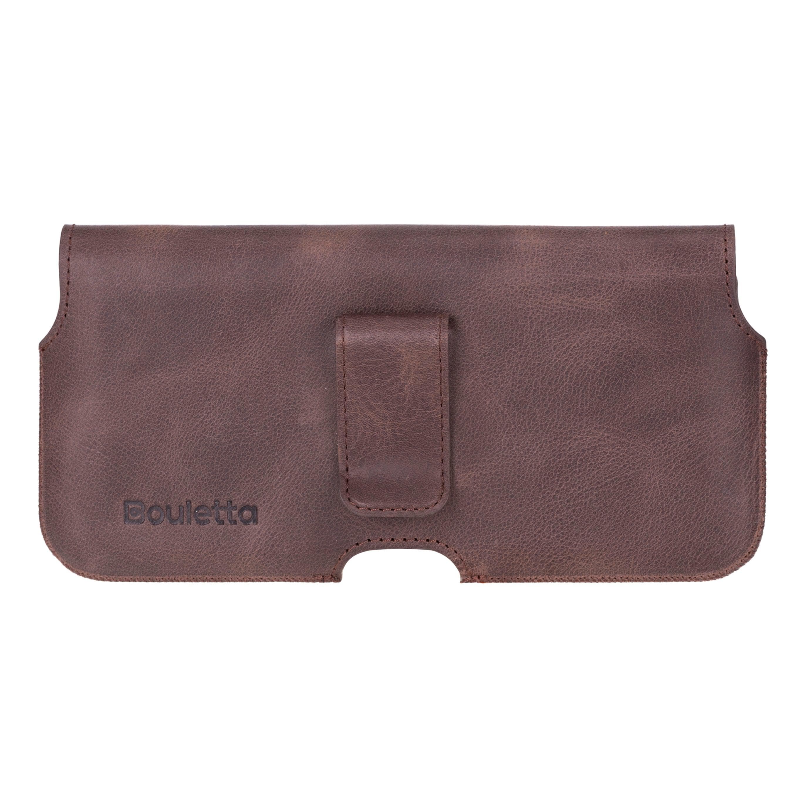 Aslant Leather Belt Phone Case Up to 6.9" Bouletta