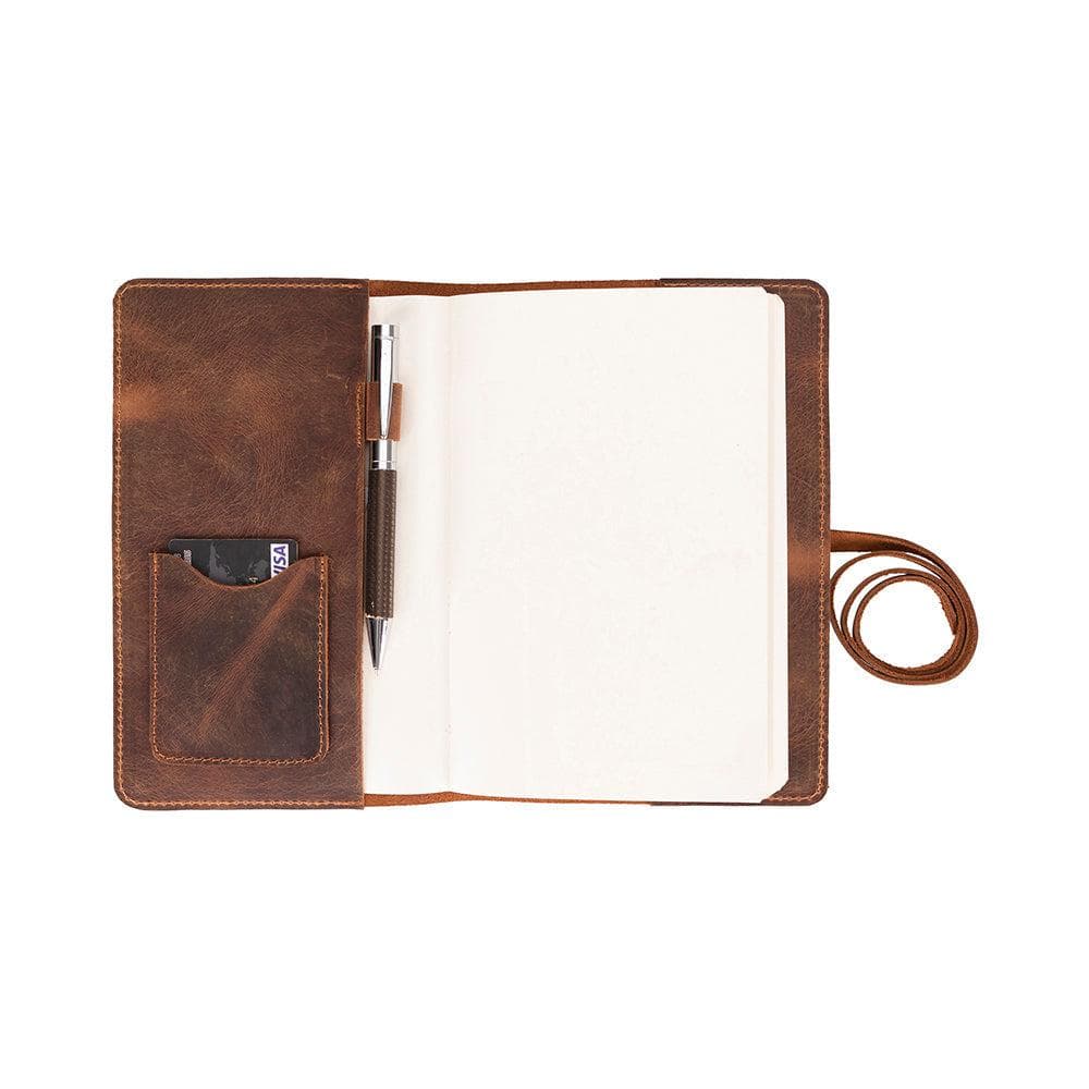 Astraea Leather Journal Cover Saddle Brown Bouletta