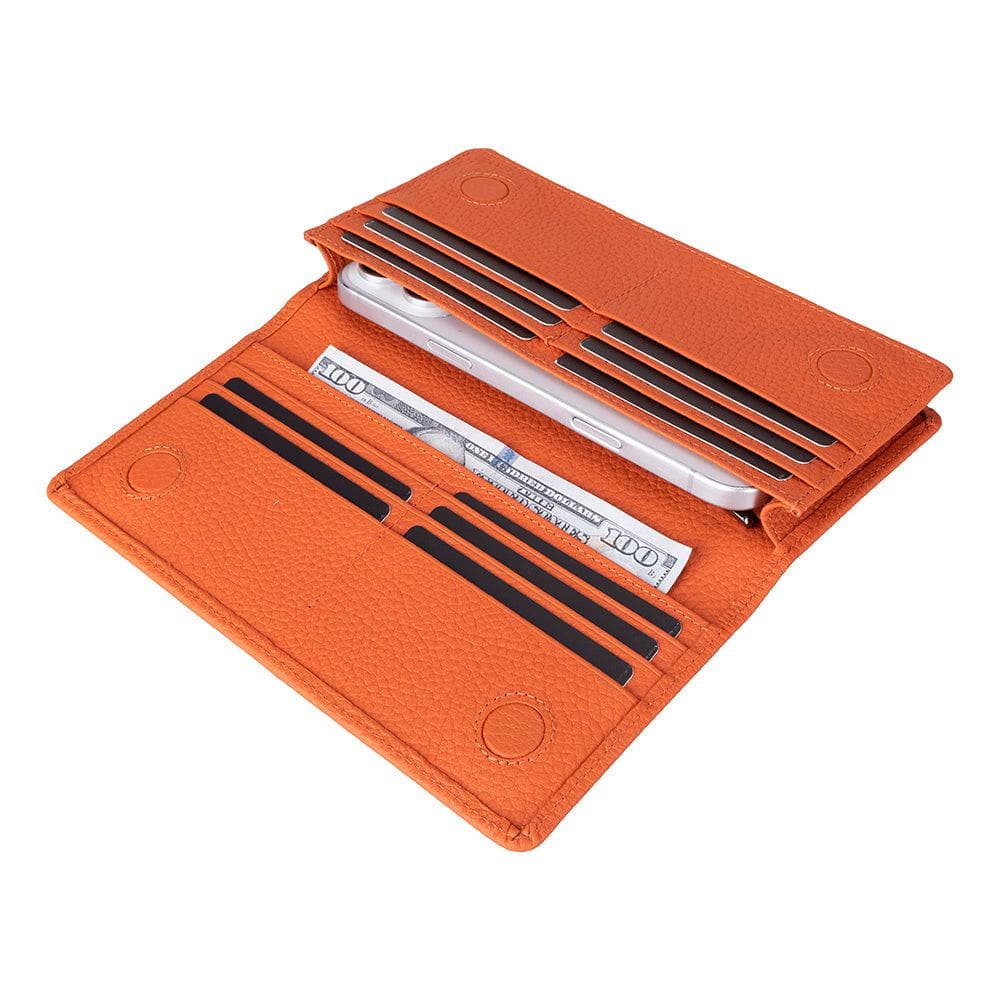 Aura Leather Women's Wallet Pebble Orange Bouletta