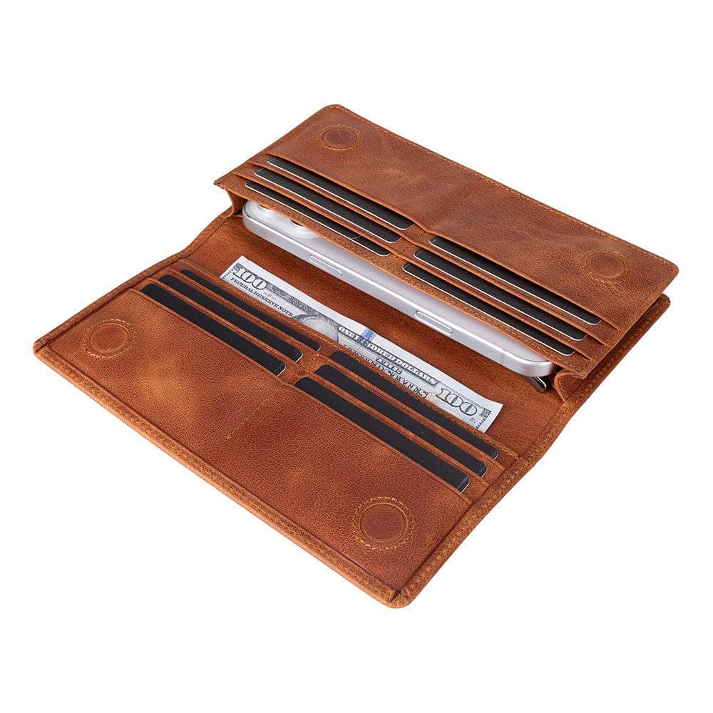 Aura Leather Women's Wallet Golden Tan Bouletta