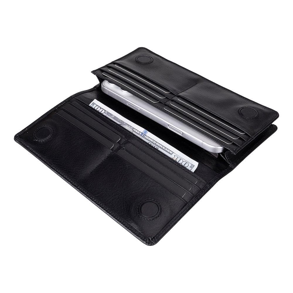 Aura Leather Women's Wallet Black Bouletta