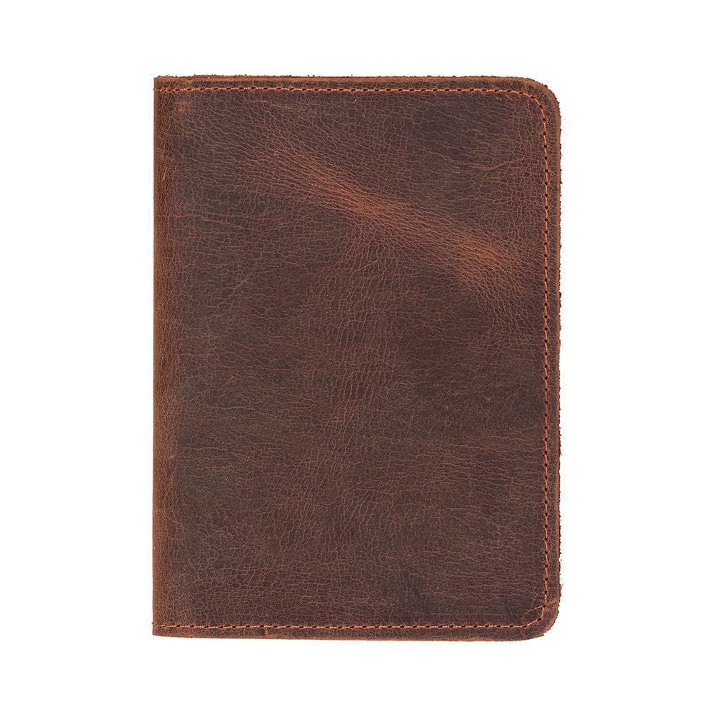 Avventura Leather Passport Wallet Saddle Brown Bouletta