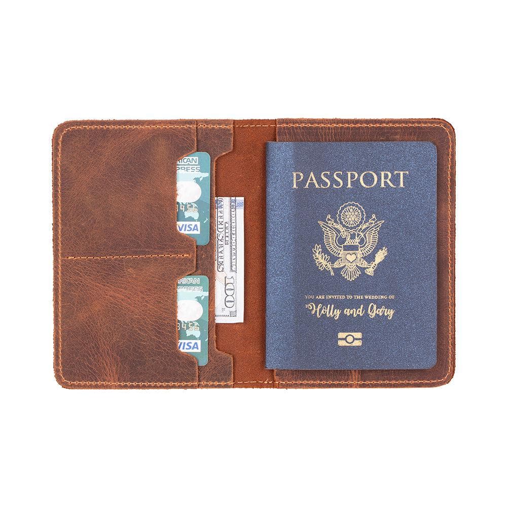 Avventura Passport Leather Wallet Saddle Brown Bouletta