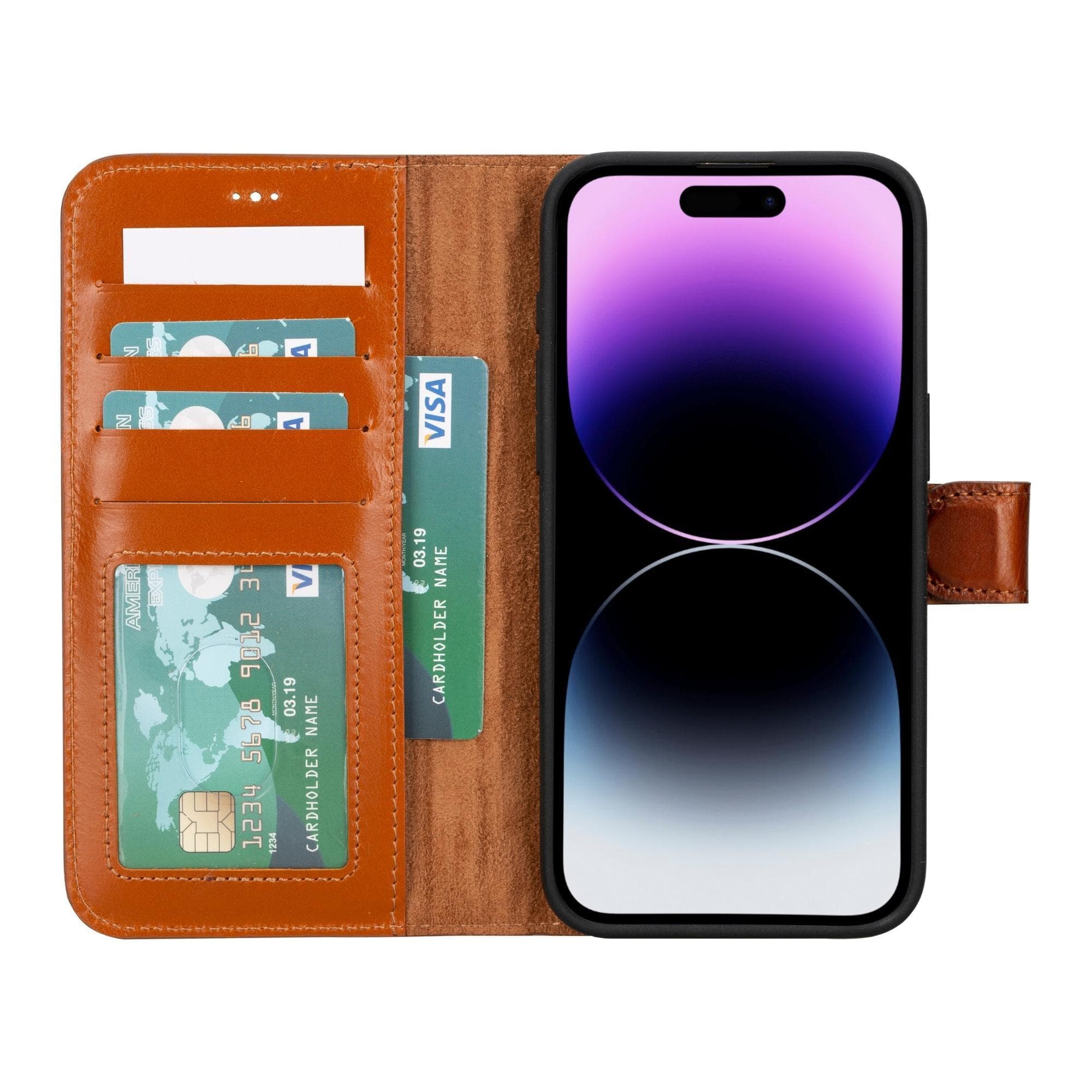 B2B - iPhone 15 Series Leather Wallet Case Bouletta B2B