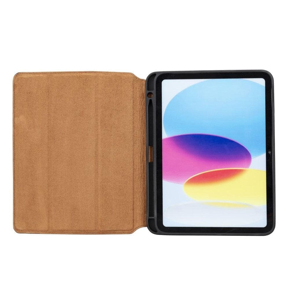 B2B - Trigon Leather iPad Cases 10.9" iPad 10.Generation 2022 / Antic Brown Bouletta B2B