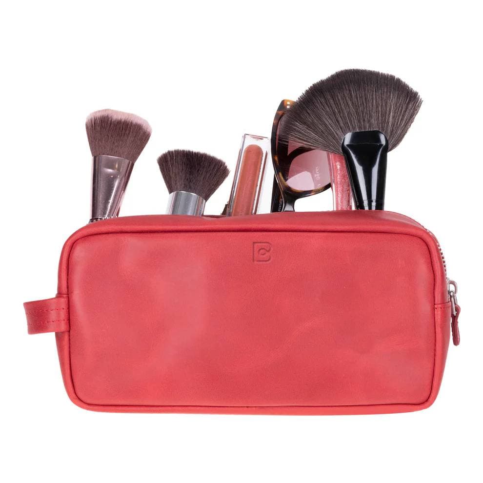 Biel Leather Dopp Kit Red Bouletta