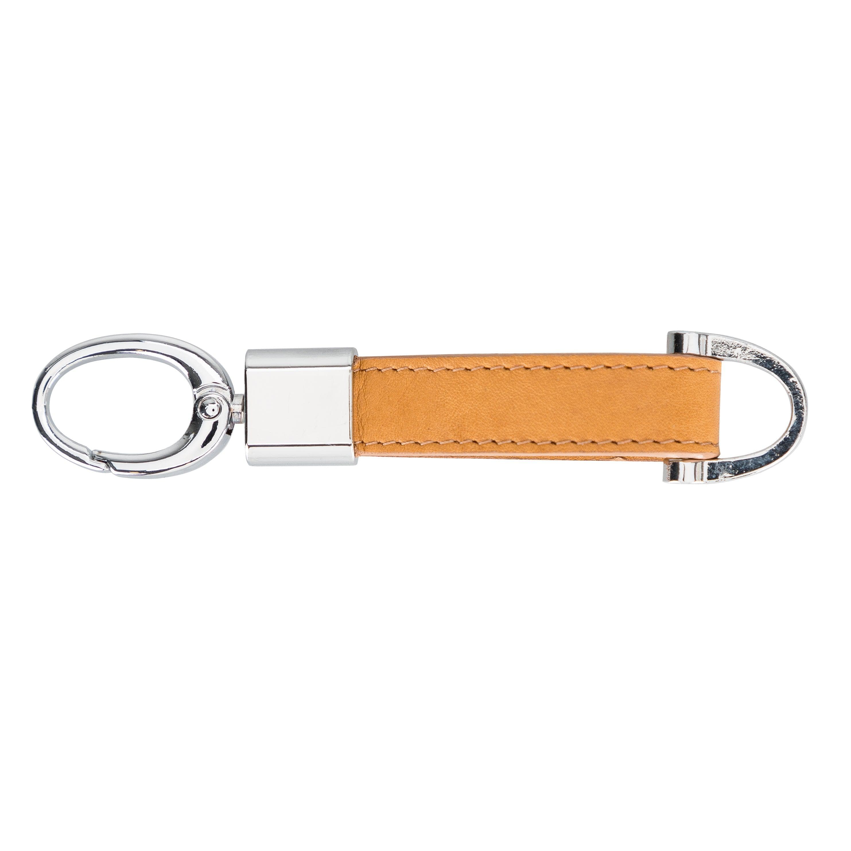 BKR14 Leather Keyring Vegetal Gold Brown Bouletta