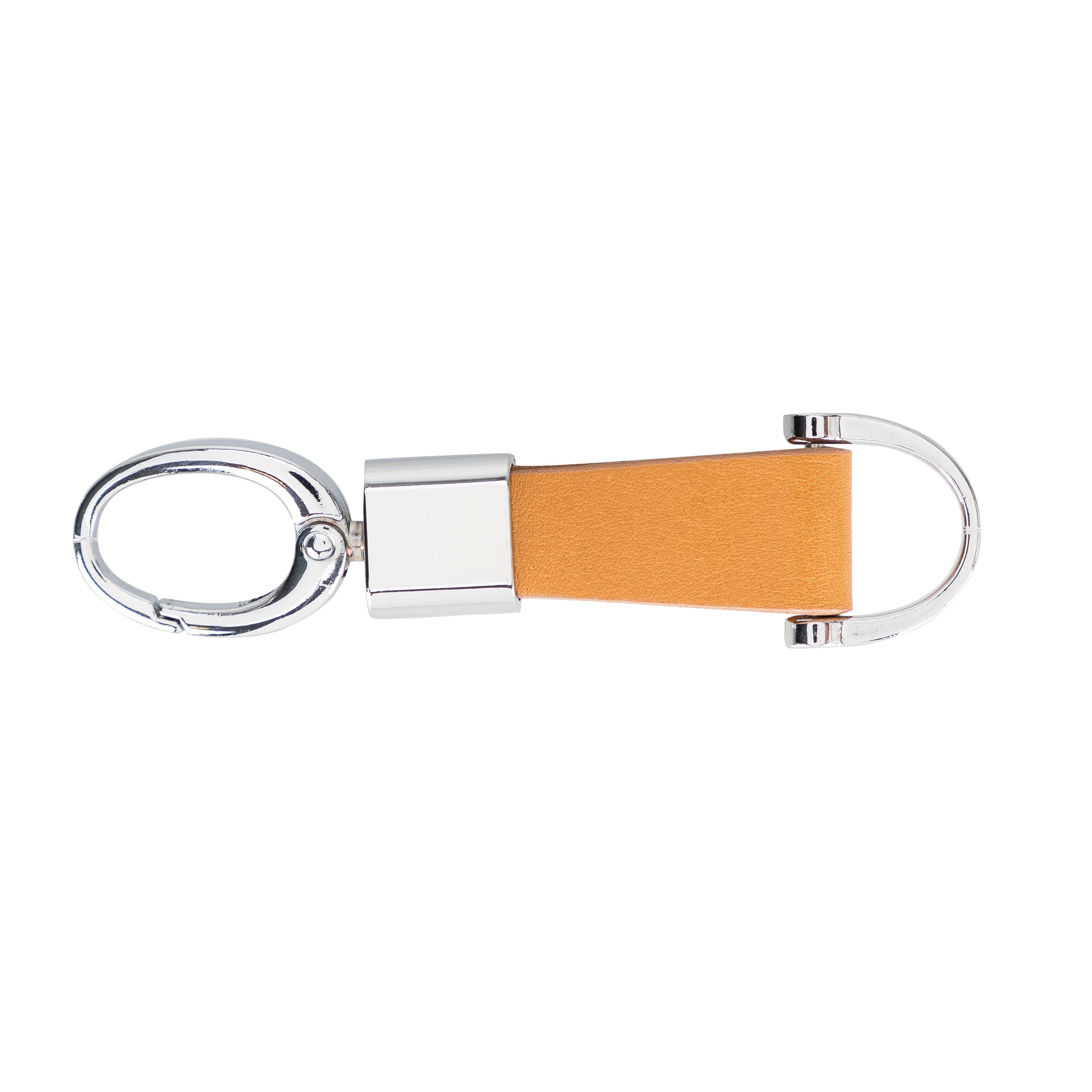 BKR17 Leather Keyring Vegetal Gold Brown Bouletta