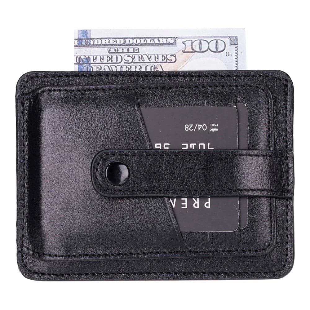 BLWL20 Leather Card Holder Black Bouletta