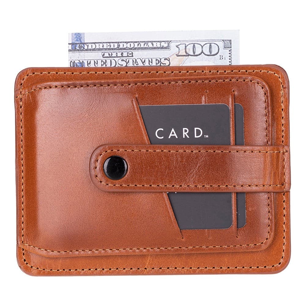 BLWL20 Leather Card Holder Tan Bouletta