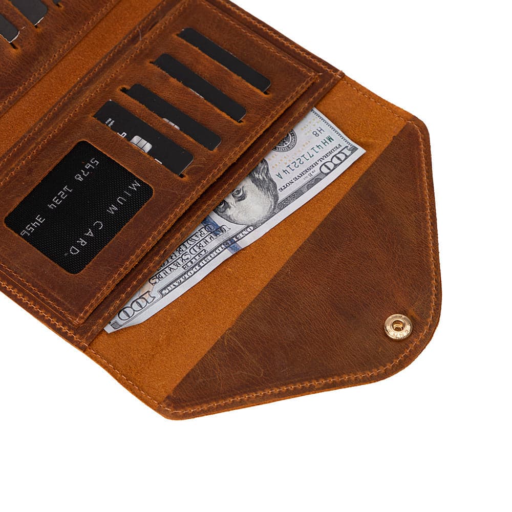 Bologna Leather Universal Wallet Moccasin Bouletta