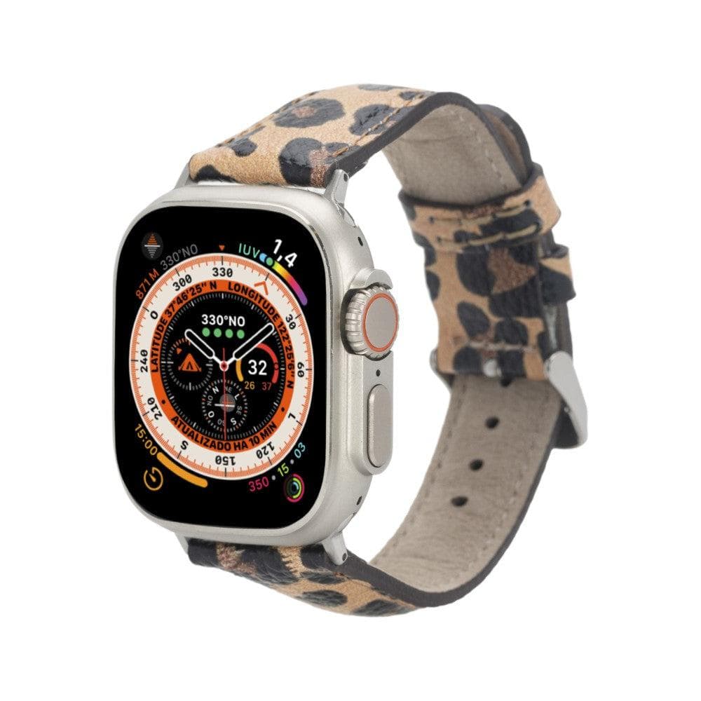 Cardiff Classic Apple Watch Leather Straps Leopard Printed / Leather Bouletta