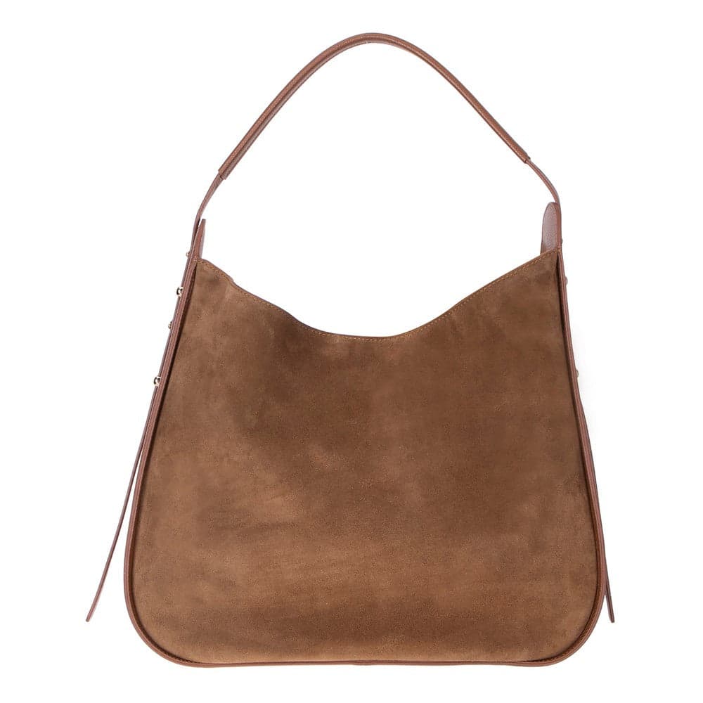 Carina Suede Leather Women's Bag Tan Bouletta