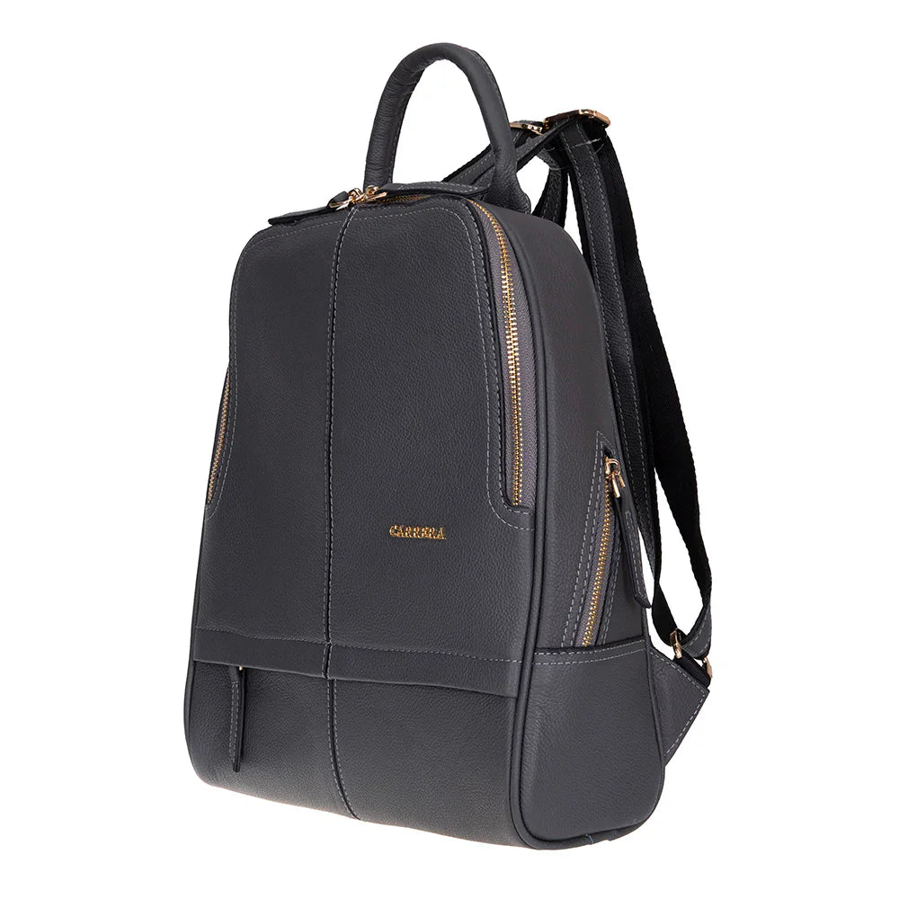 Carrera Elvina Leather Women's Backpack Bag Anthracite Bouletta