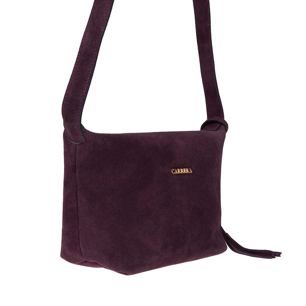 Carrera Melora Suede Leather Women's Bag Suede Purple Bouletta