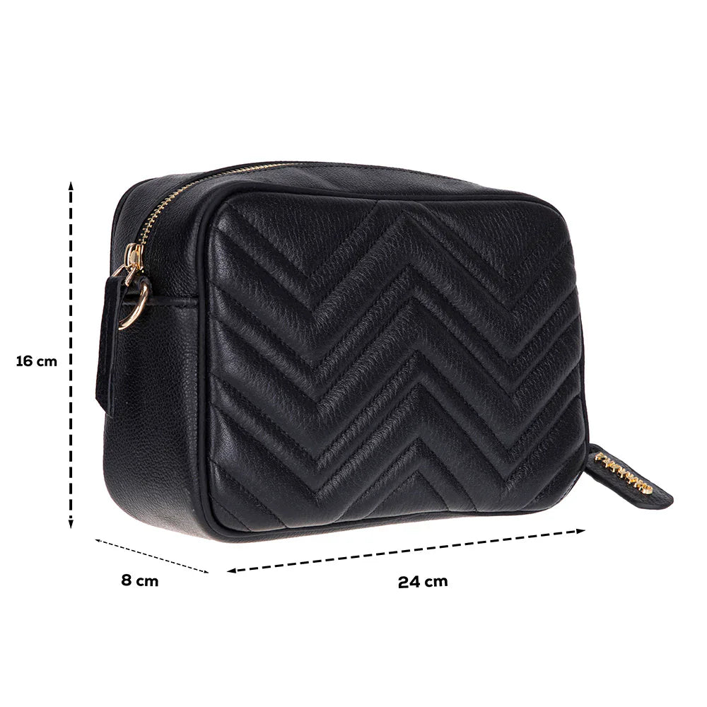 Carrera Serina Leather Women's Bag Black Bouletta